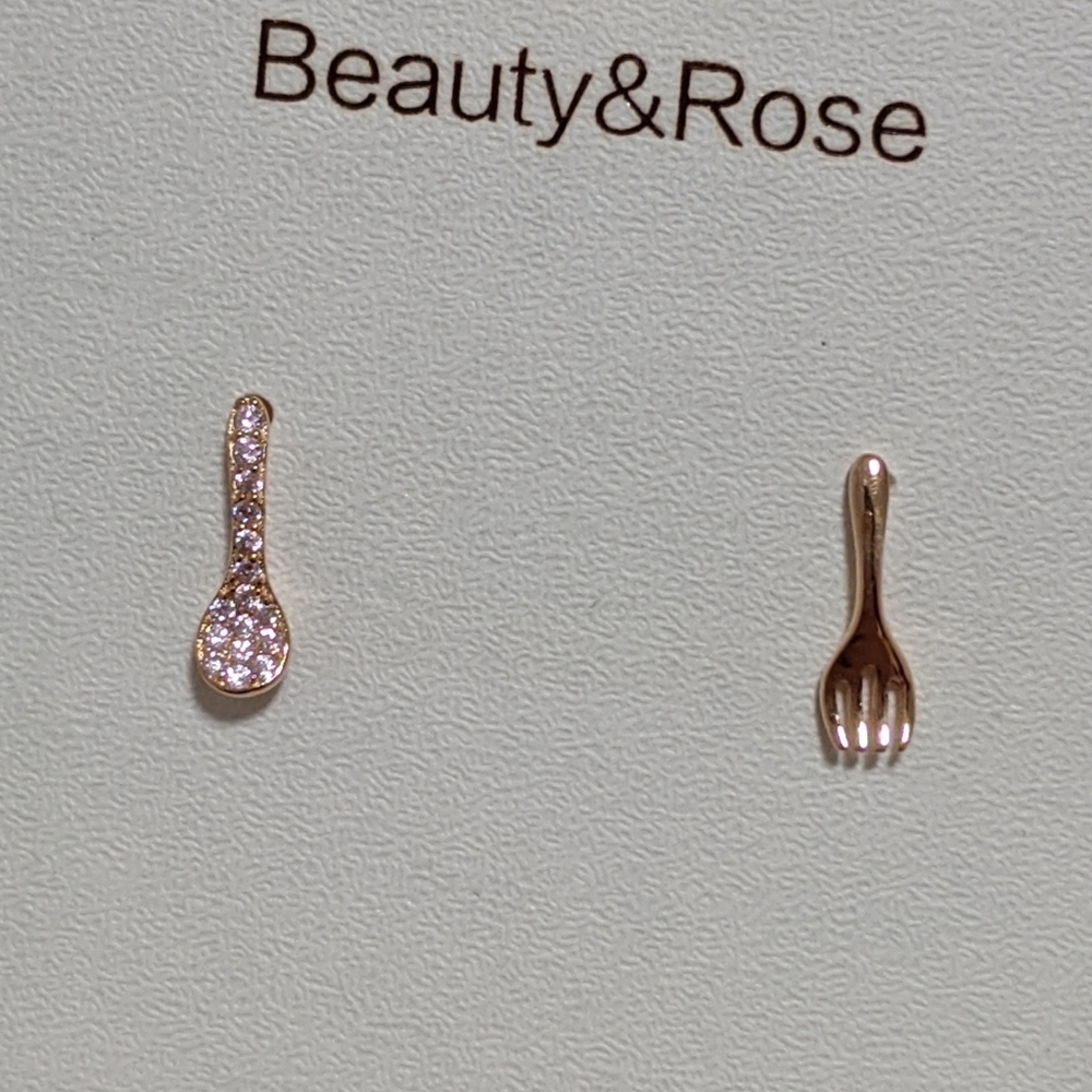 Fork and spoon earrings